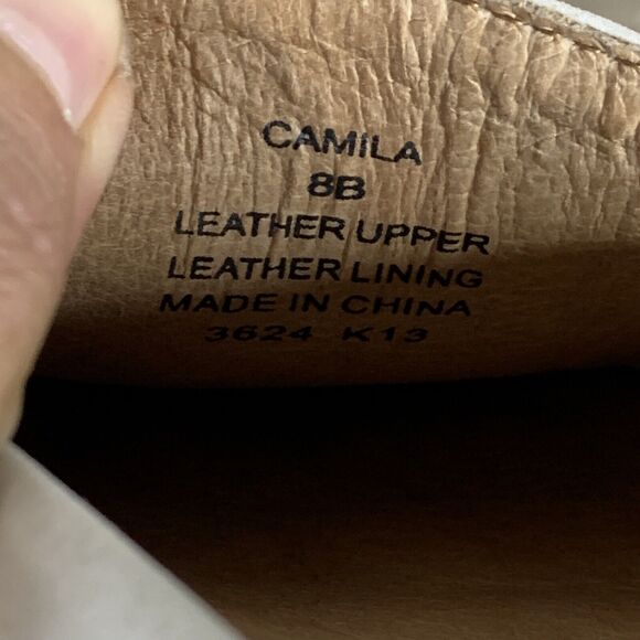 Ralph Lauren Camila Leather Penny Loafers Flat  Shoes Slip On - Ivory Size 8 B - Picture 8 of 10